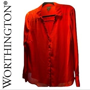 Pre-owned Worthington Red Blouse L